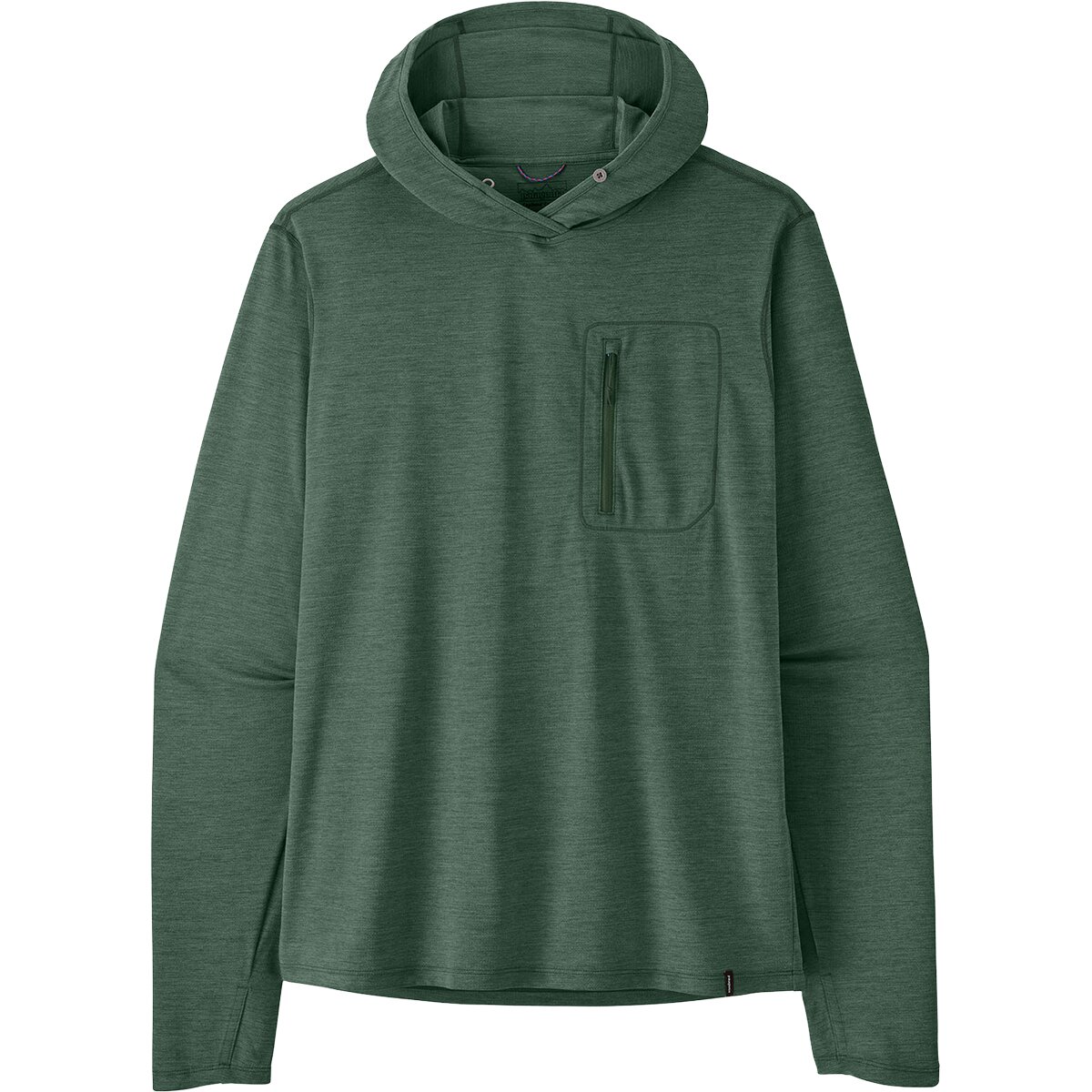 Image of Patagonia Capilene Cool Sun Hoodie - Men's Canopy Green/Light Canopy Green X-Dye, S