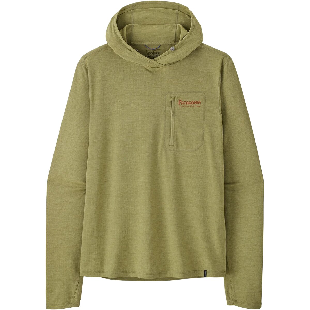Image of Patagonia Capilene Cool Water People Banner Sun Hoodie - Men's Gumtree Green/Light Gumtree Green X-Dye, XL