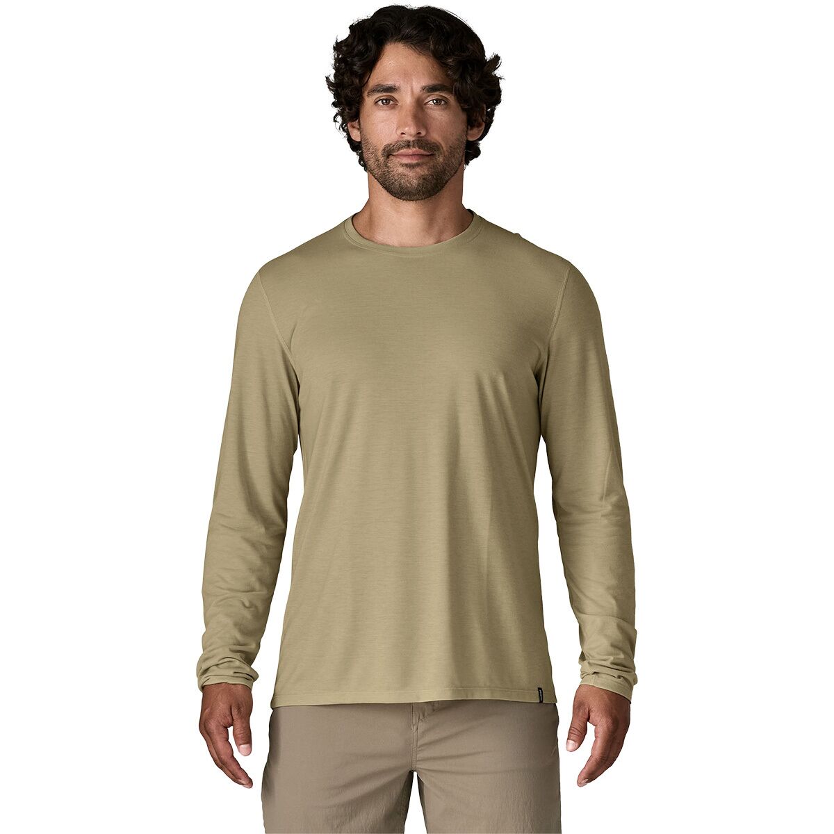 Image of Patagonia Capilene Cool Trail Long-Sleeve Shirt - Men's Weathered Stone, XXL