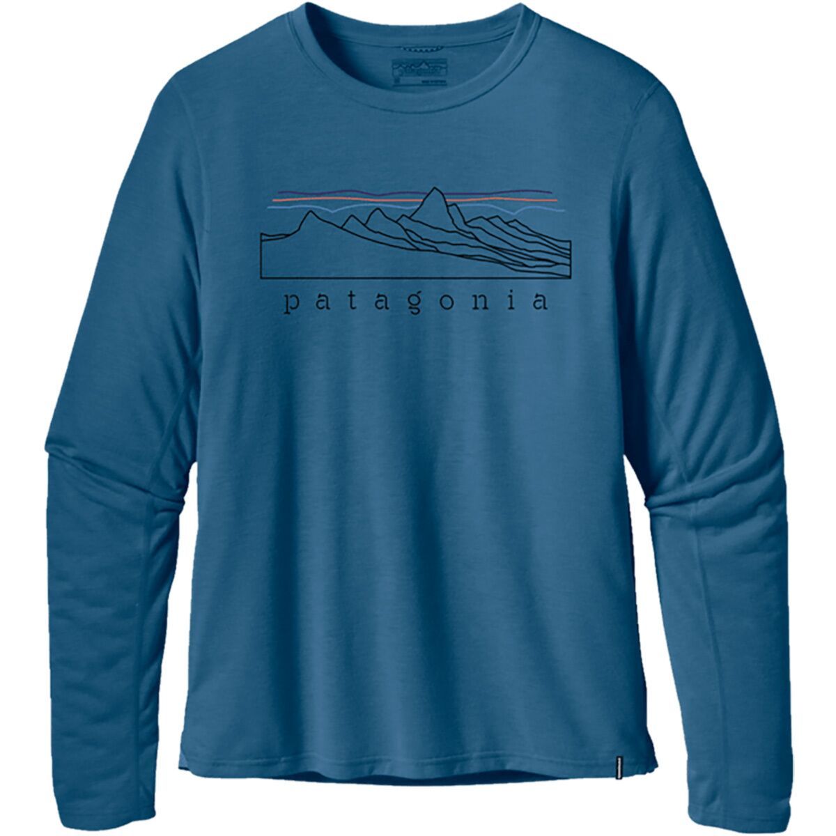 Image of Patagonia Cap Cool Trail Long-Sleeve Shirt - Stratapeaks - Men's Aquatic Blue, M