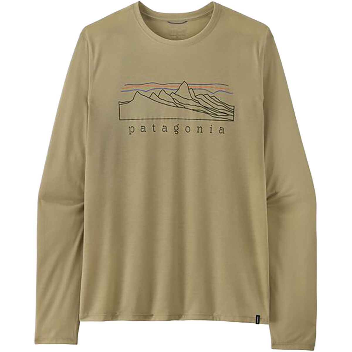 Image of Patagonia Cap Cool Trail Long-Sleeve Shirt - Stratapeaks - Men's Weathered Stone, XXL