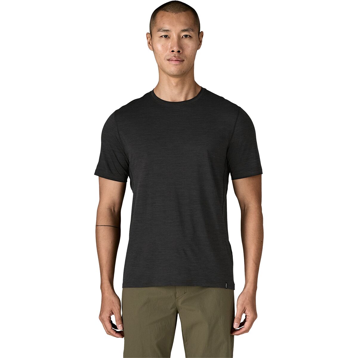 Image of Patagonia Capilene Cool Ultra Shirt - Men's Black/Forge Grey X-Dye, XXL
