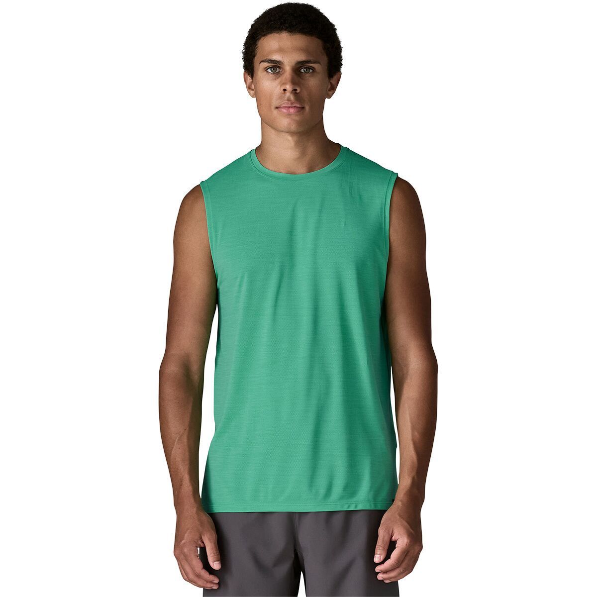 Image of Patagonia Cap Cool Ultra Tank Top - Men's Aqua Stone/Light Aqua Stone X-Dye, S