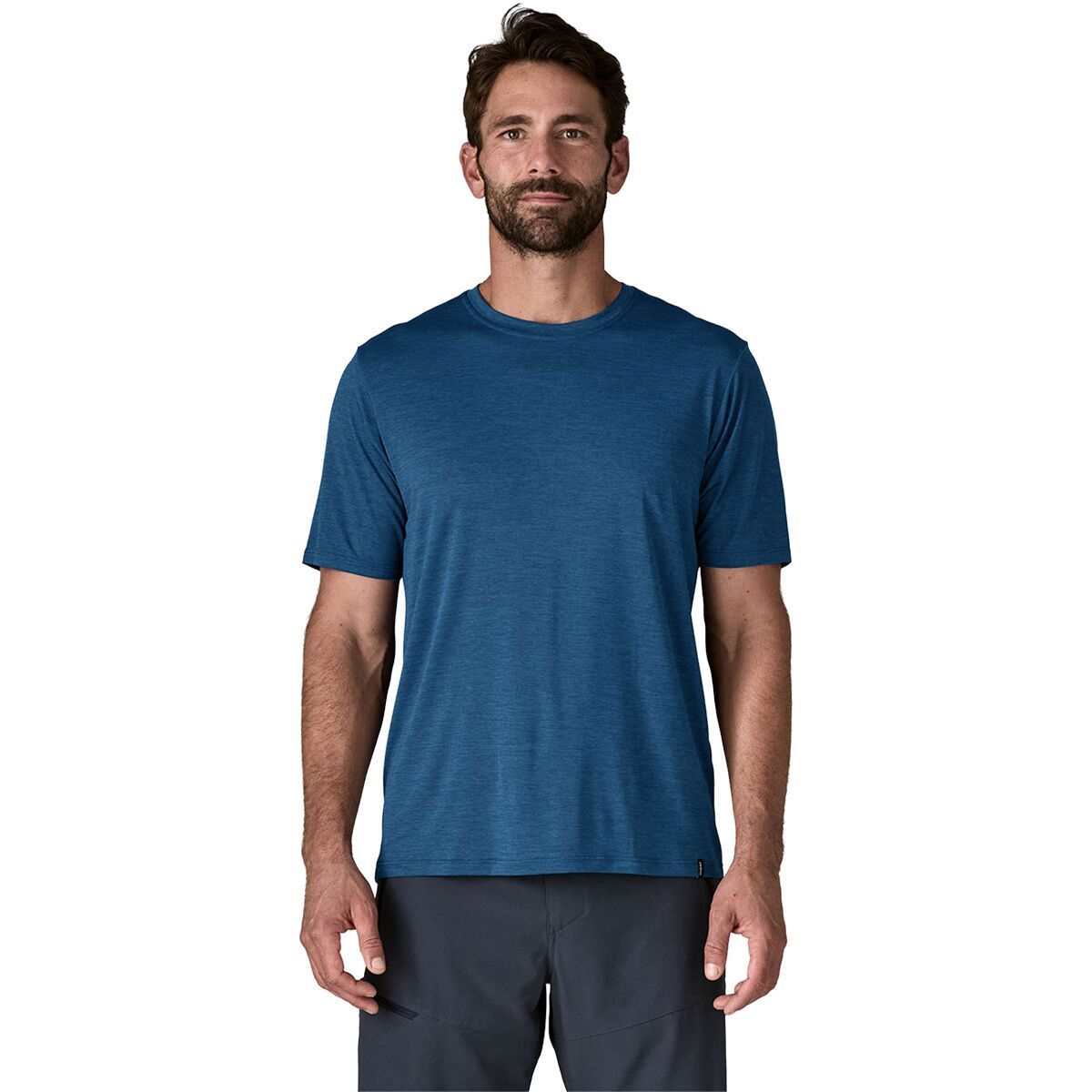 Image of Patagonia Capilene Daily T-Shirt - Men's Clement Blue/Light Clement Blue X-Dye, L