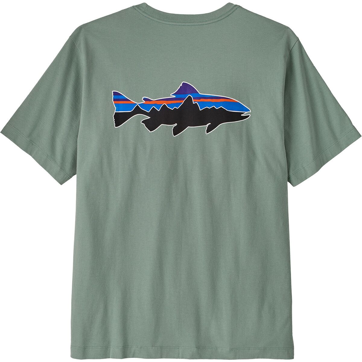 Image of Patagonia Fitz Roy Trout T-Shirt - Men's Cover Green, XXL