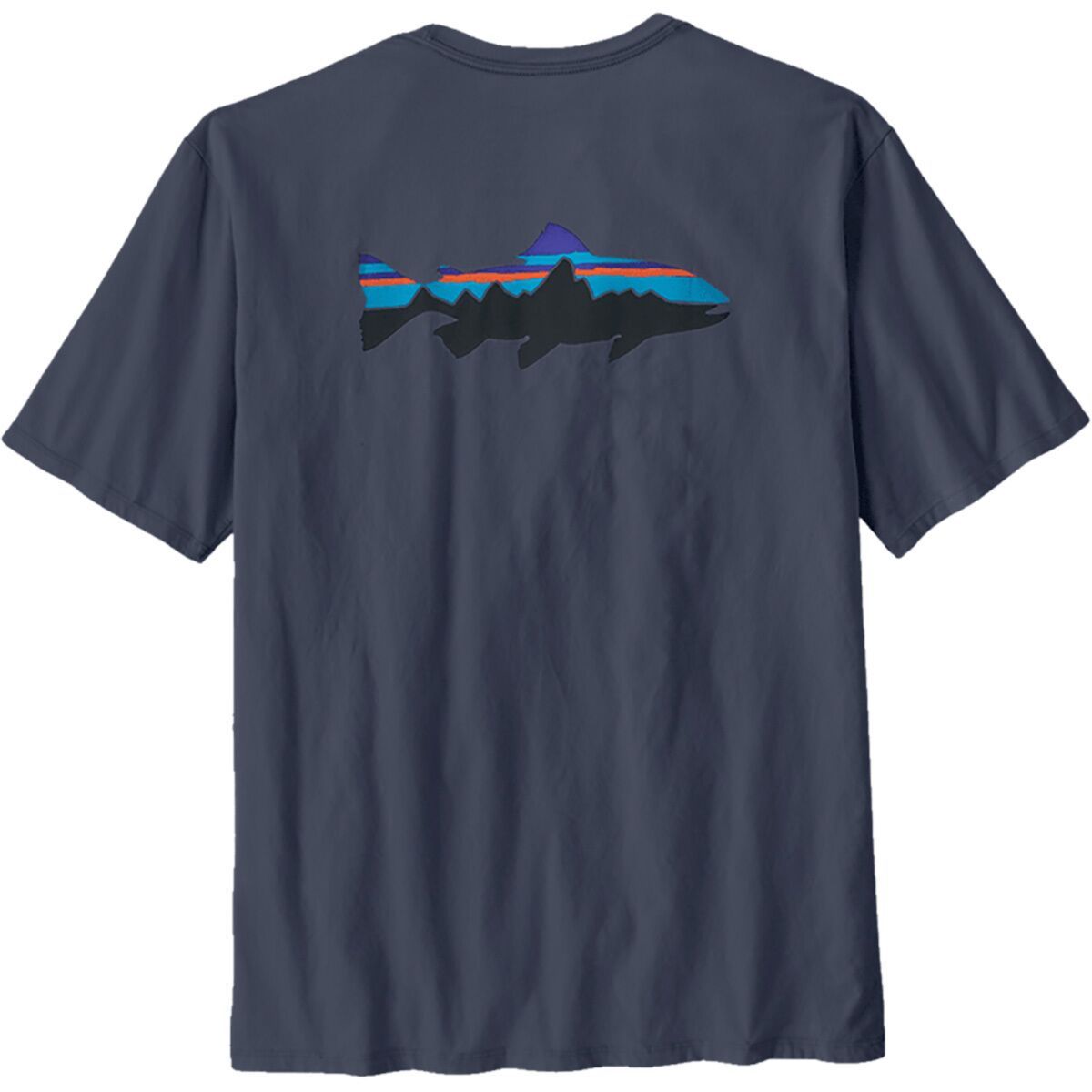 Image of Patagonia Fitz Roy Trout T-Shirt - Men's Smolder Blue, XXL