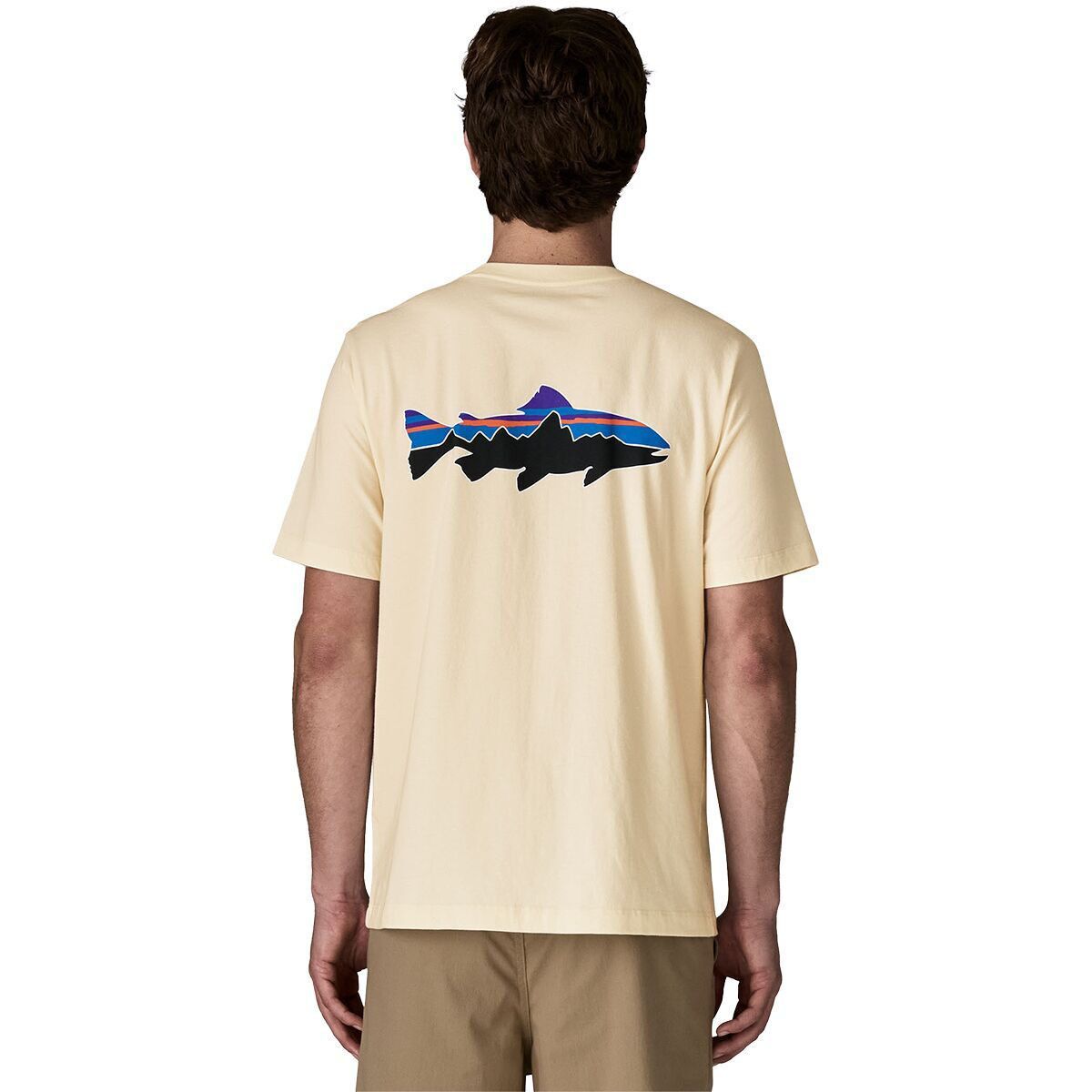 Image of Patagonia Fitz Roy Trout T-Shirt - Men's Undyed Natural, L