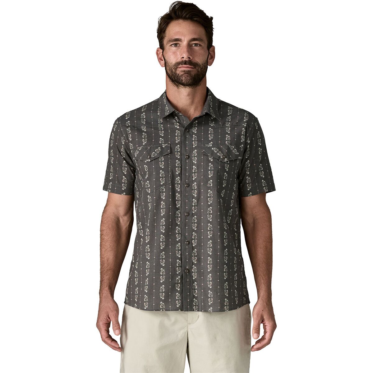 Image of Patagonia Go To Western Shirt - Men's Lowlands: Forge Grey, S