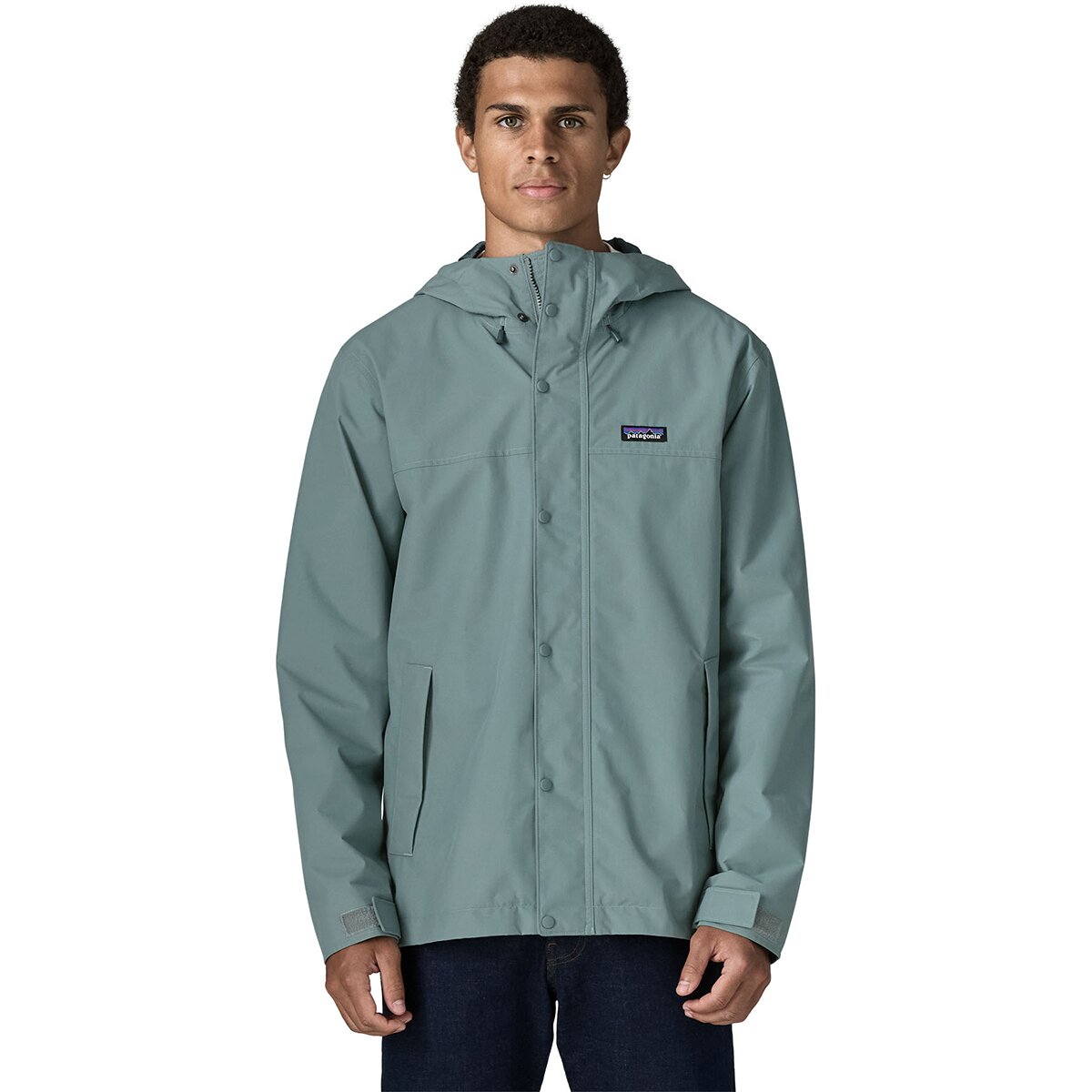 Image of Patagonia Outdoor Everyday Rain Jacket - Men's Blue Sage, L
