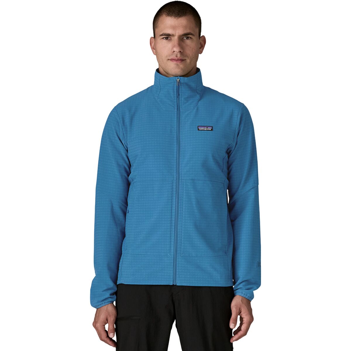 Image of Patagonia R1 TechFace Fleece Jacket - Men's Aquatic Blue, M