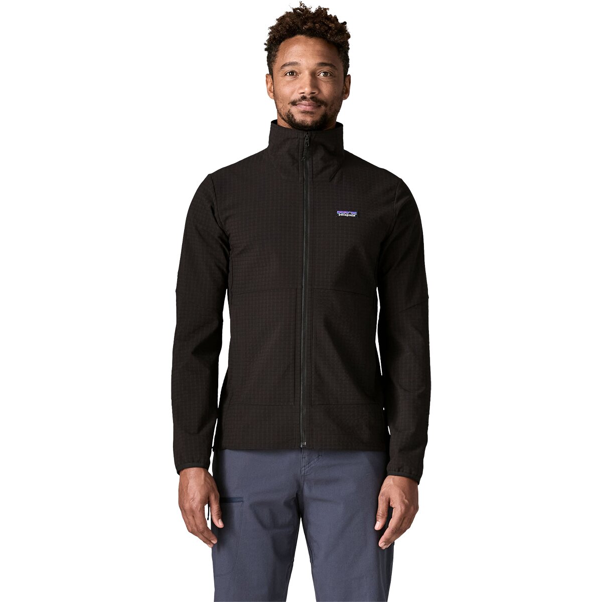 Image of Patagonia R1 TechFace Fleece Jacket - Men's Black, S