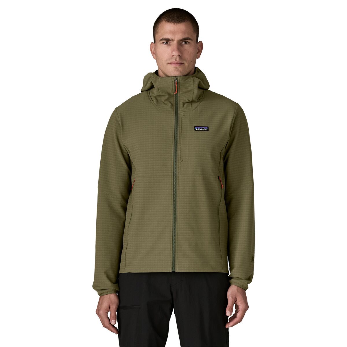 Image of Patagonia R1 TechFace Hooded Fleece Jacket - Men's Basin Green, XL