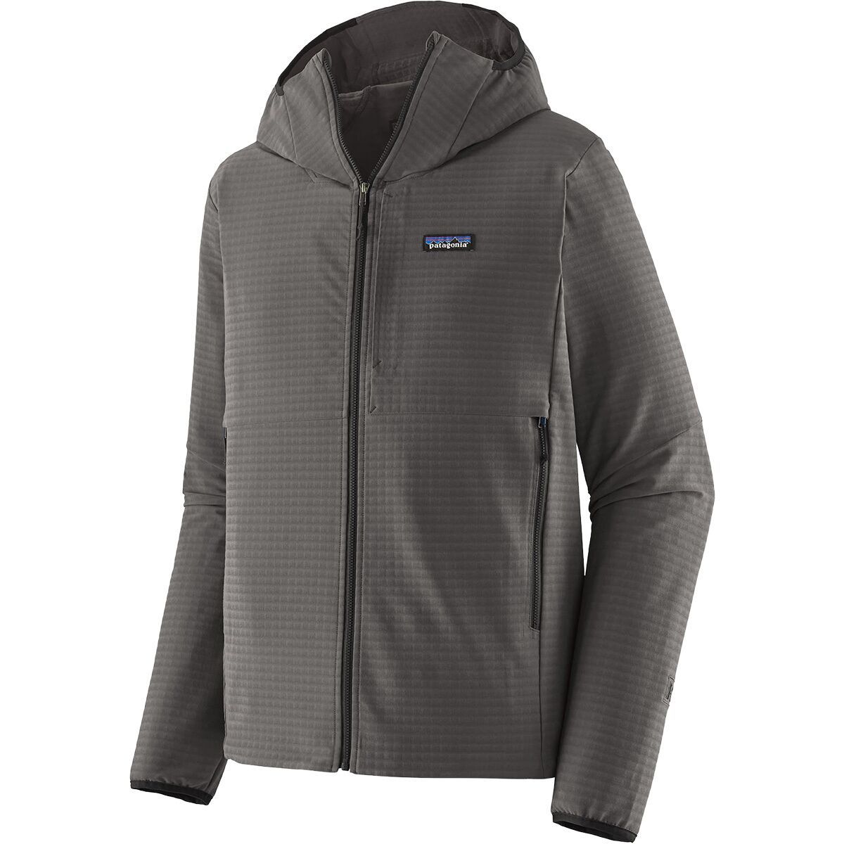 Image of Patagonia R1 TechFace Hooded Fleece Jacket - Men's Forge Grey, L