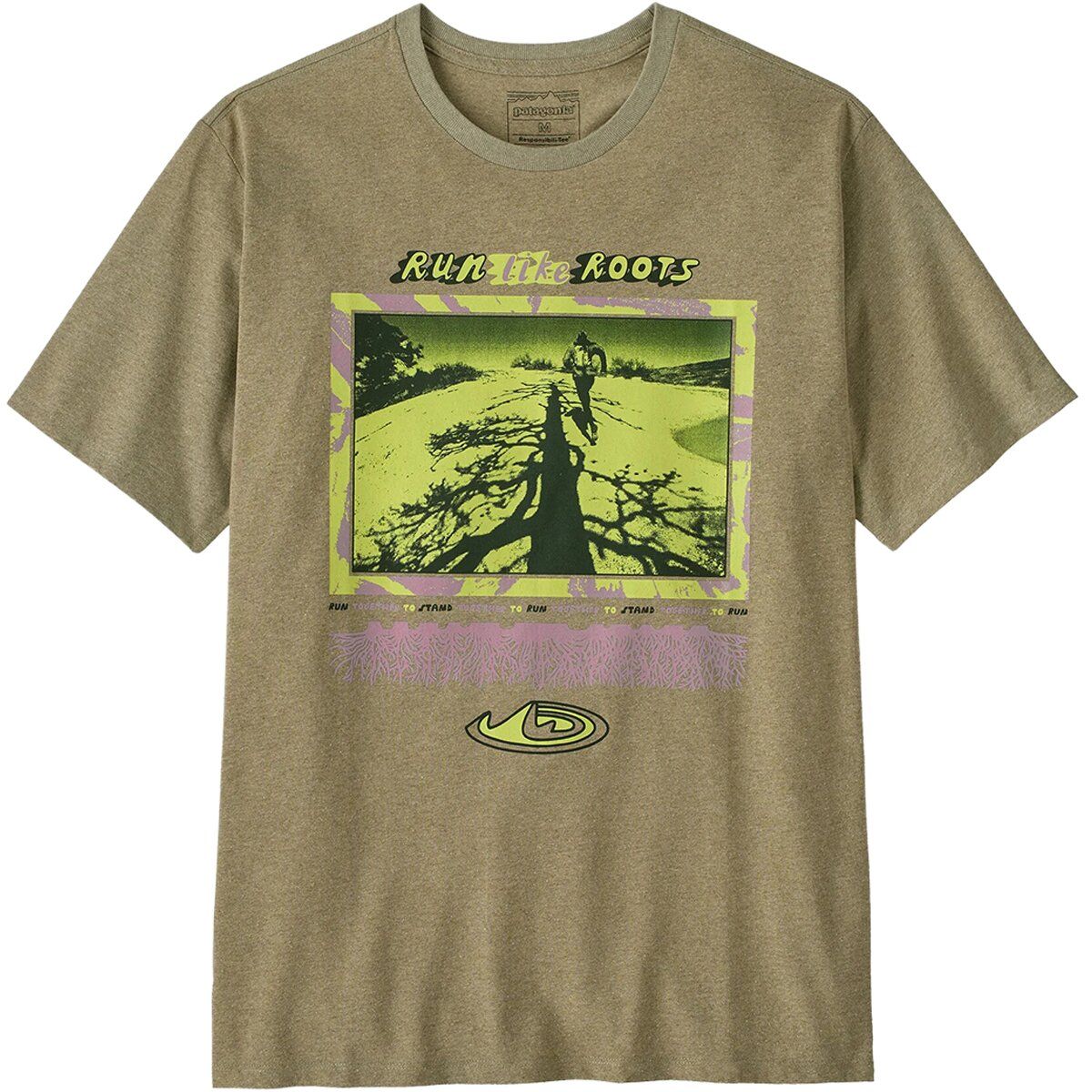 Image of Patagonia Run Like Roots Responsibili-Tee - Men's Gumtree Green, S