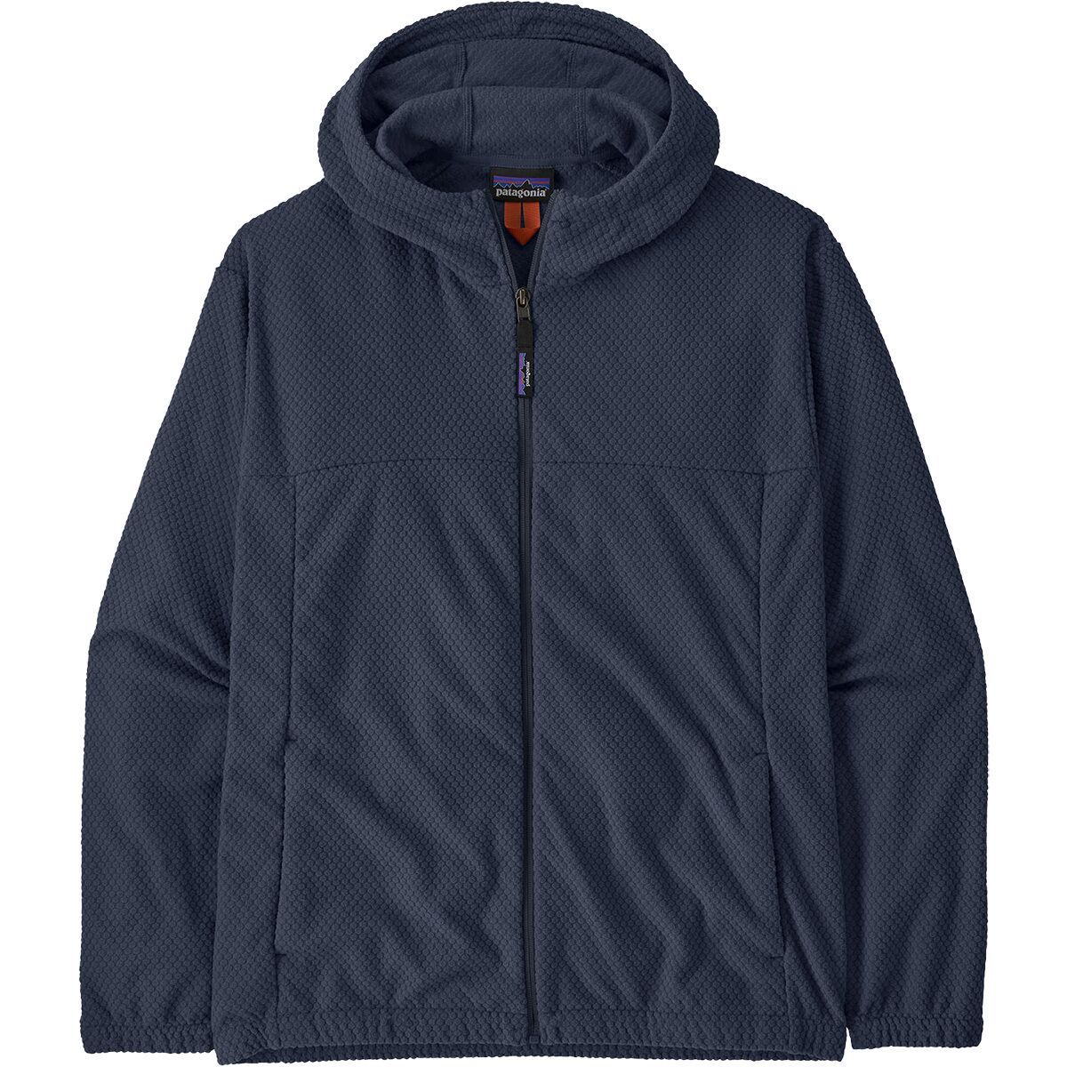Image of Patagonia Textured Fleece Hooded Jacket - Men's New Navy, S