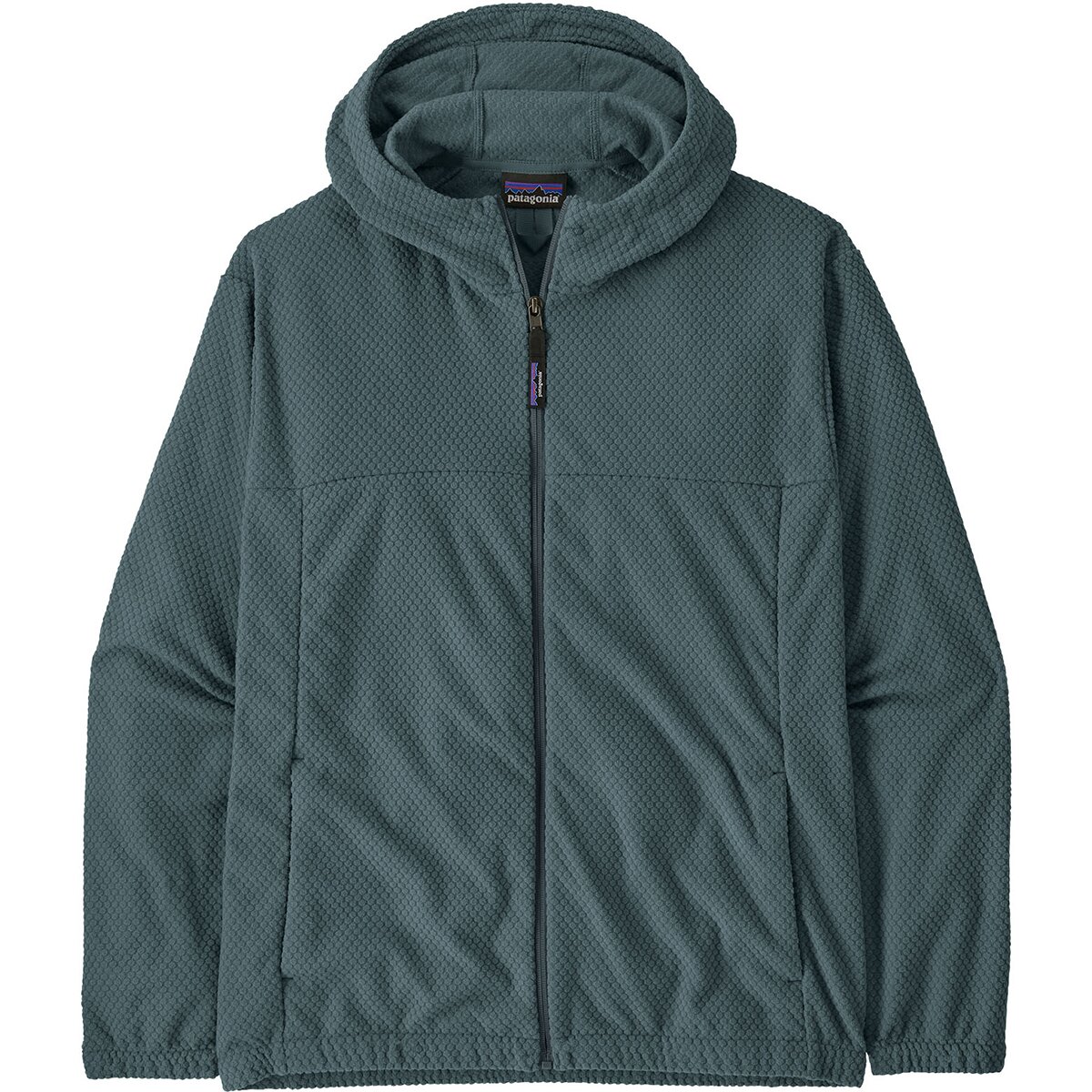 Image of Patagonia Textured Fleece Hooded Jacket - Men's Summit Blue, M