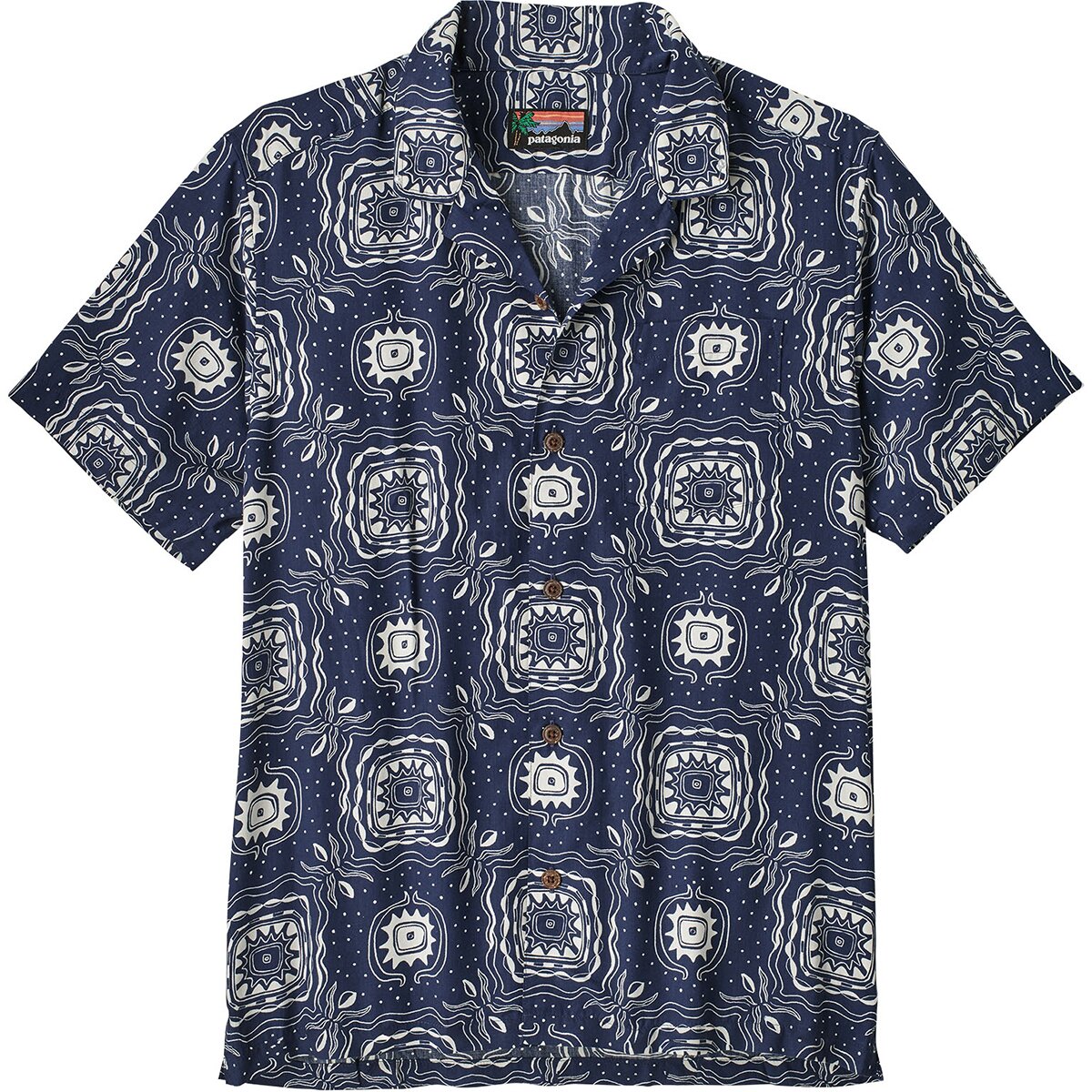 Image of Patagonia Tidal Threads Shirt - Men's Solar Blocks/New Navy, M