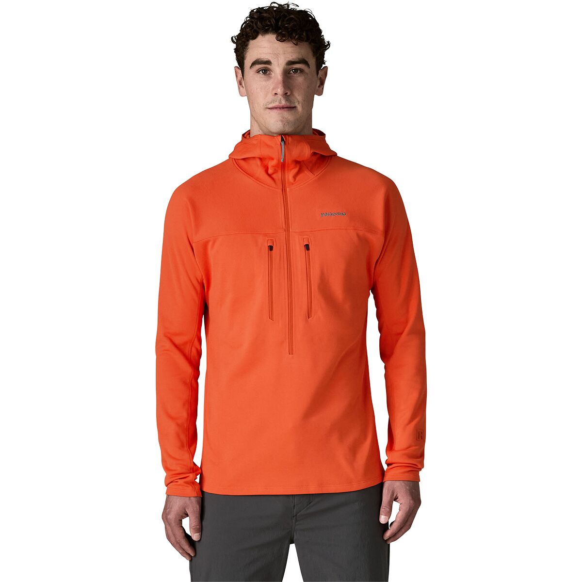 Image of Patagonia R1 Ultralight Hoodie - Men's Coal Orange, XXL