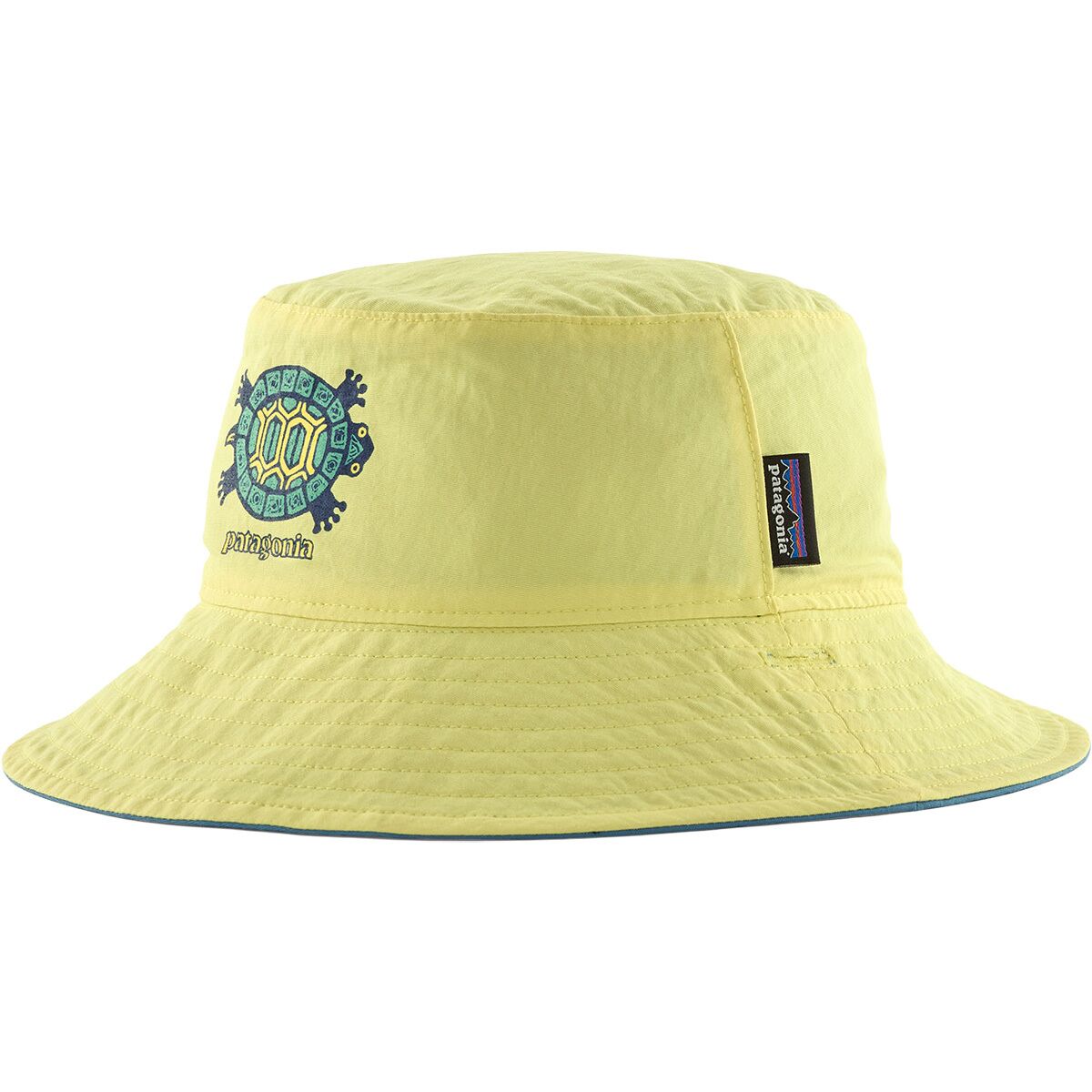 Image of Patagonia Baby Sun Bucket Hat - Infants' Island Turtle: Lemon Zest, 24M