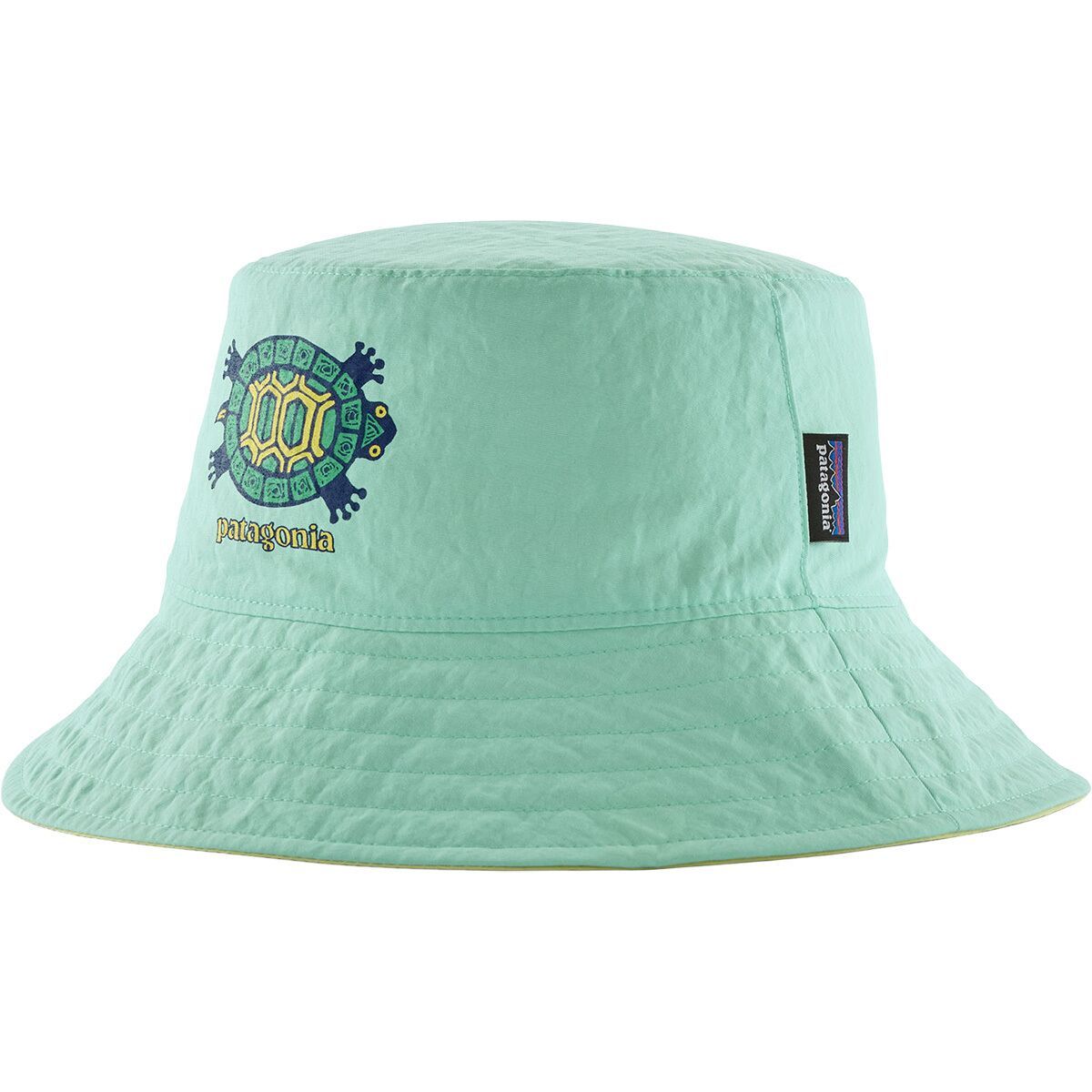 Image of Patagonia Reversible Bucket Hat - Kids' Island Turtle: Early Teal, L