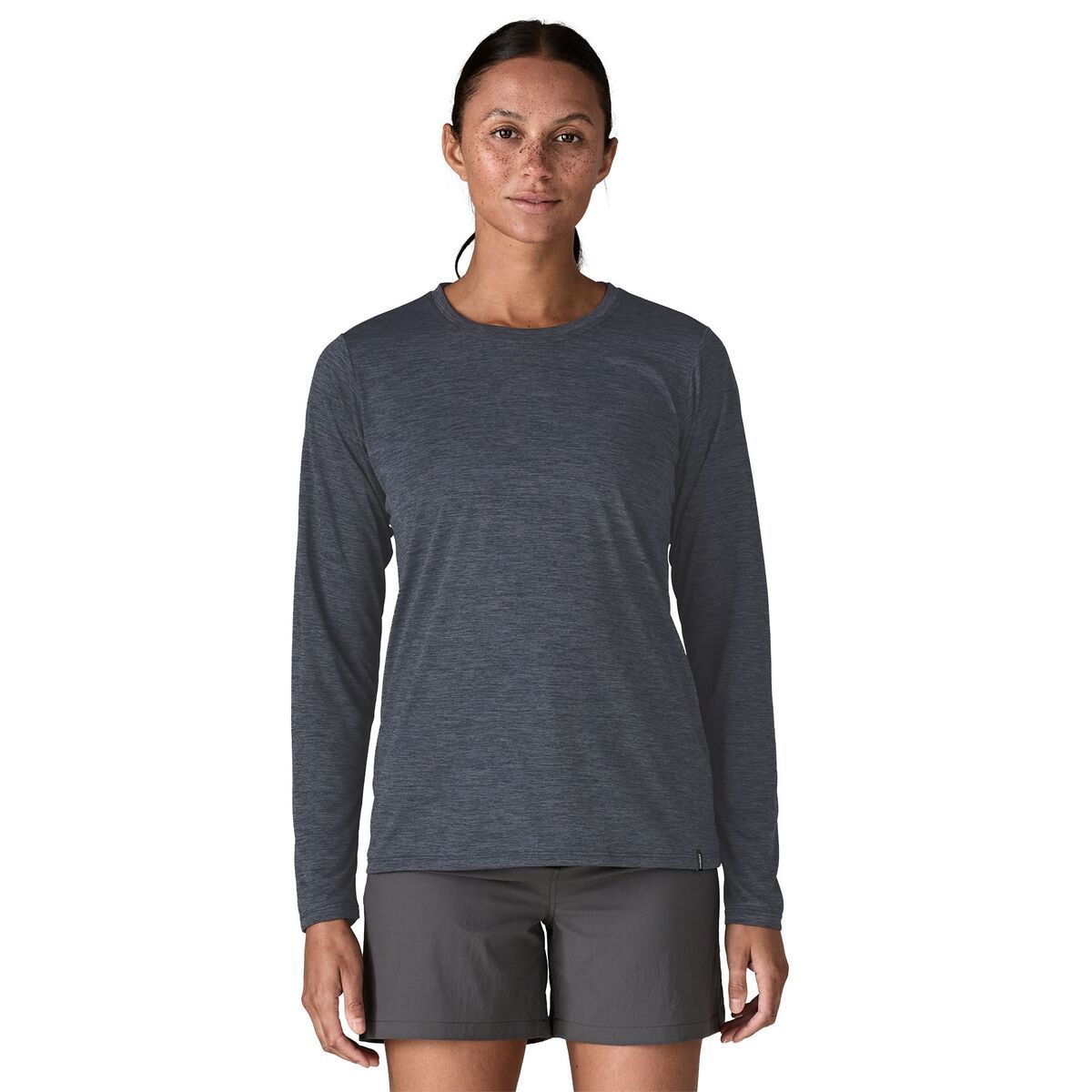 Image of Patagonia Capilene Cool Daily Long-Sleeve Shirt - Women's Smolder Blue/Light Smolder Blue X-Dye, M
