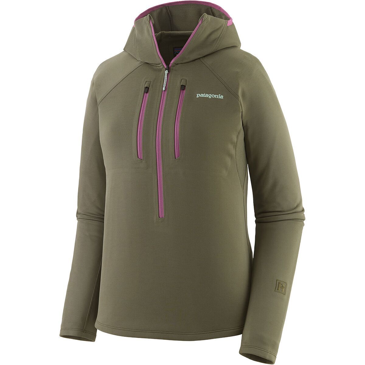 Image of Patagonia R1 Ultralight Hoodie - Women's Basin Green, S
