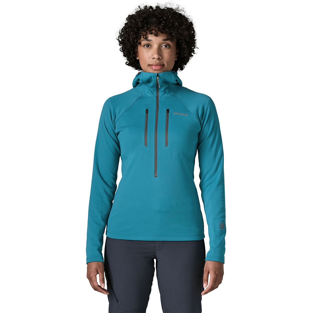 Image of Patagonia R1 Ultralight Hoodie - Women's Glacial Blue, XL
