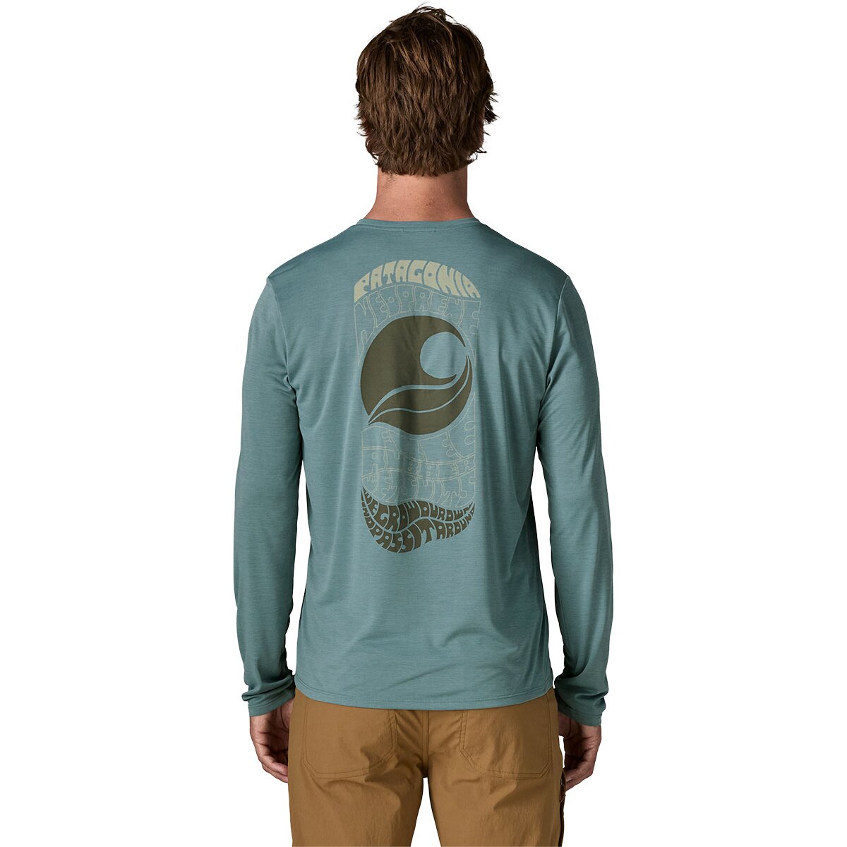 Image of Patagonia Capilene Cool Daily Pass it Around Long-Sleeve Shirt - Men's Blue Sage/Light Blue Sage X-Dye, XL