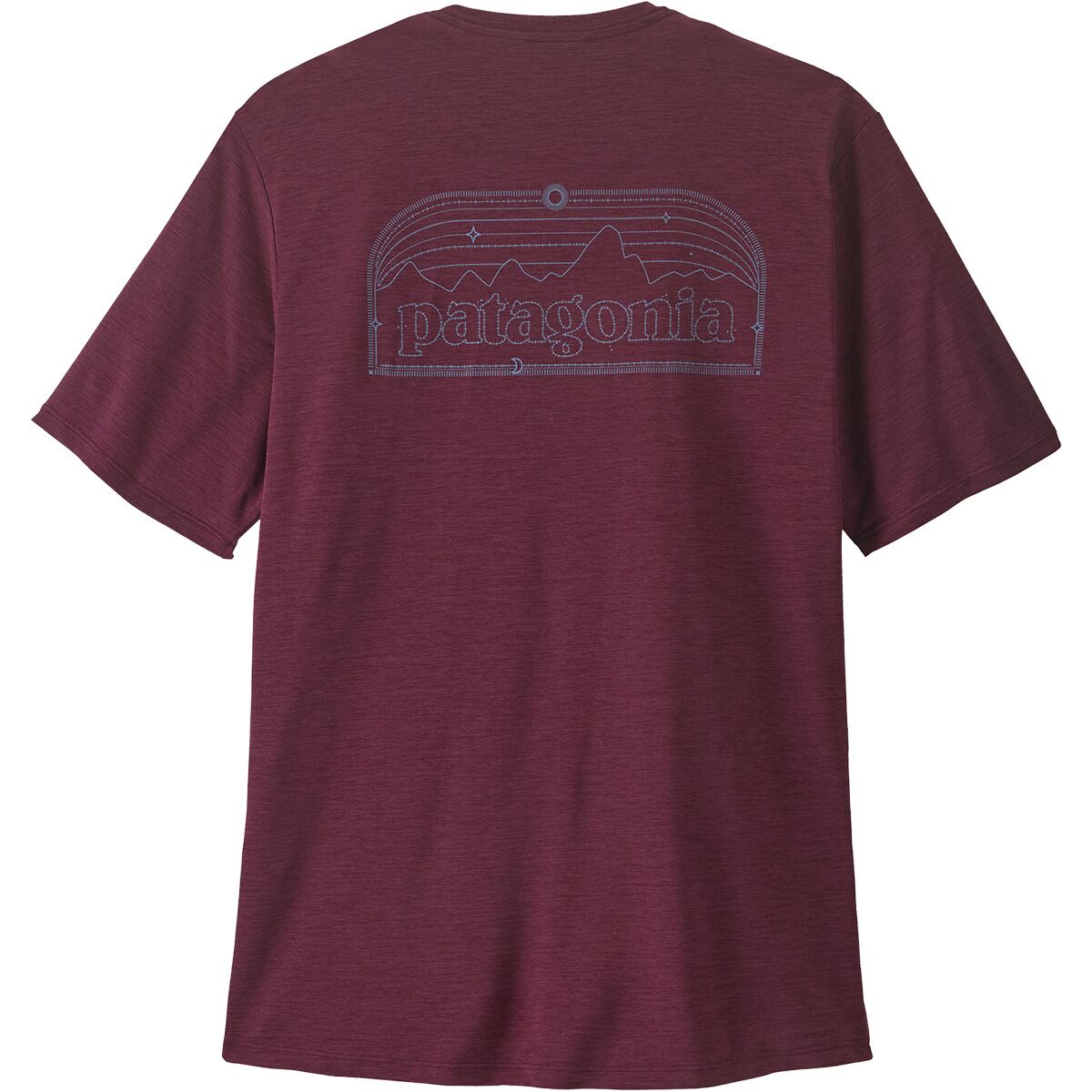 Image of Patagonia Capilene Cool Daily Shirt - P-6 Cosmos - Men's Berry Fig/Light Berry Fig X-Dye, L