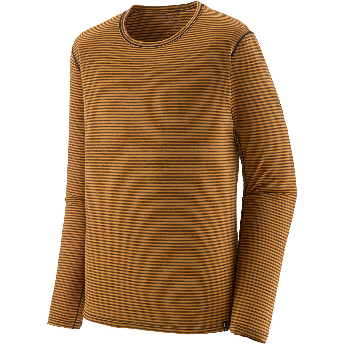 Image of Patagonia Capilene Lightweight Crew Top - Men's Polar Stripe/Smolder Blue, L