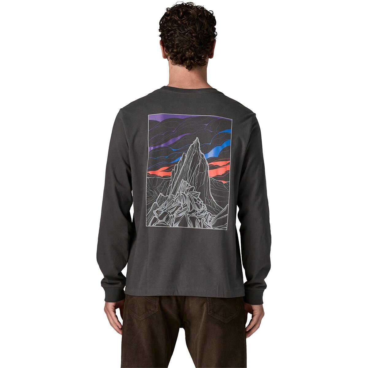 Image of Patagonia Cloud Crag Long-Sleeve T-Shirt - Men's Ink Black, XL