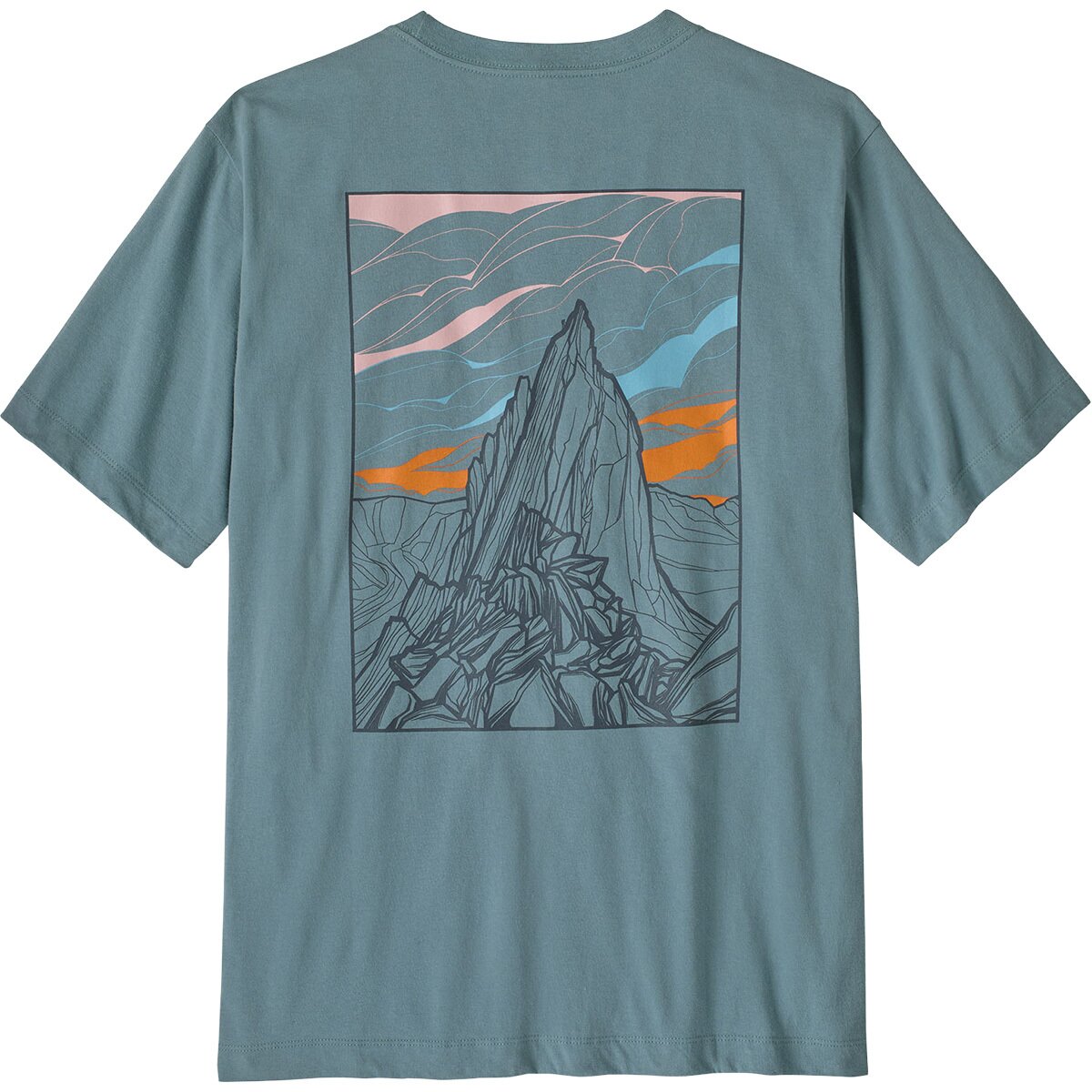 Image of Patagonia Cloud Crag T-Shirt - Men's Blue Sage, XXL