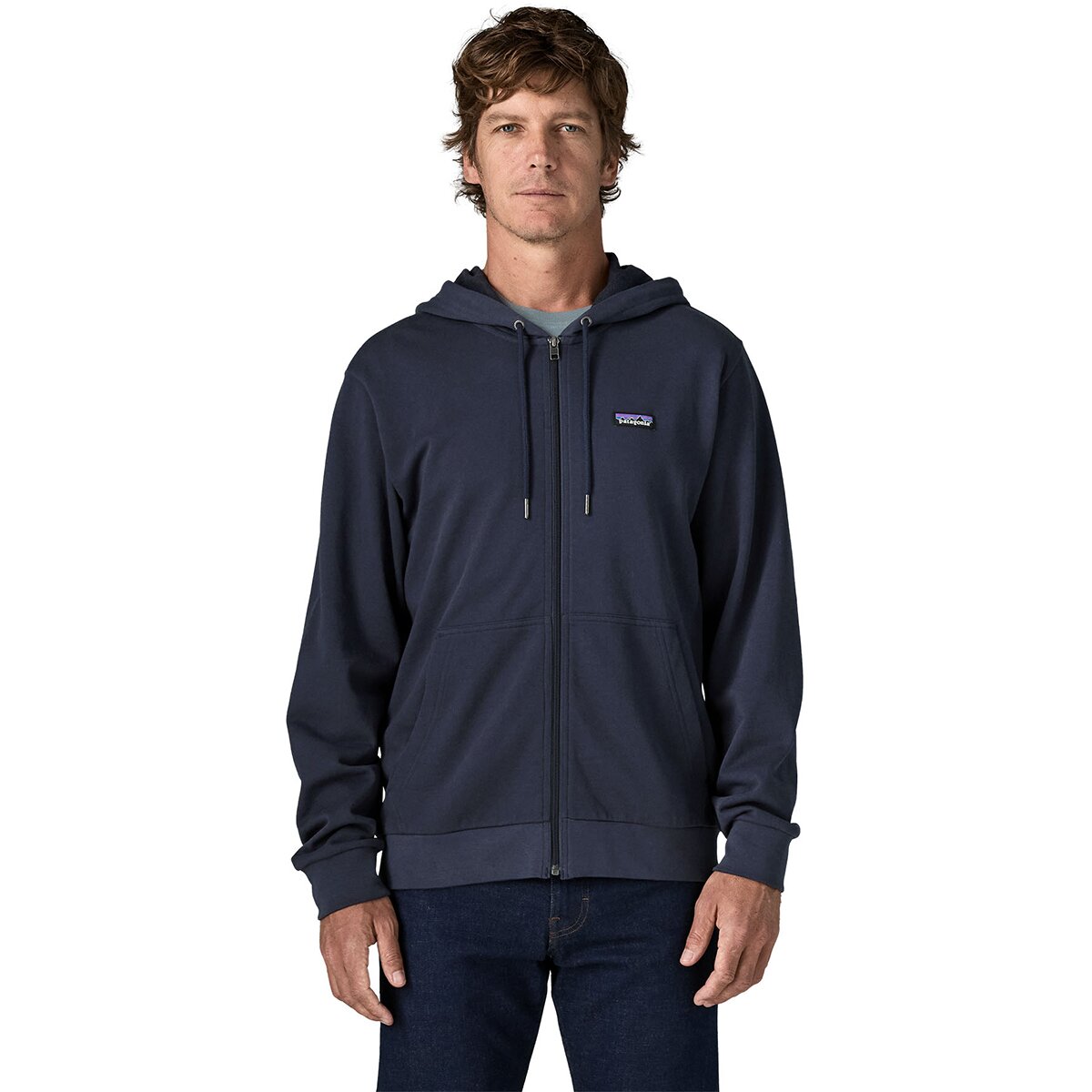 Image of Patagonia Daily Full-Zip Hoodie - Men's New Navy, M