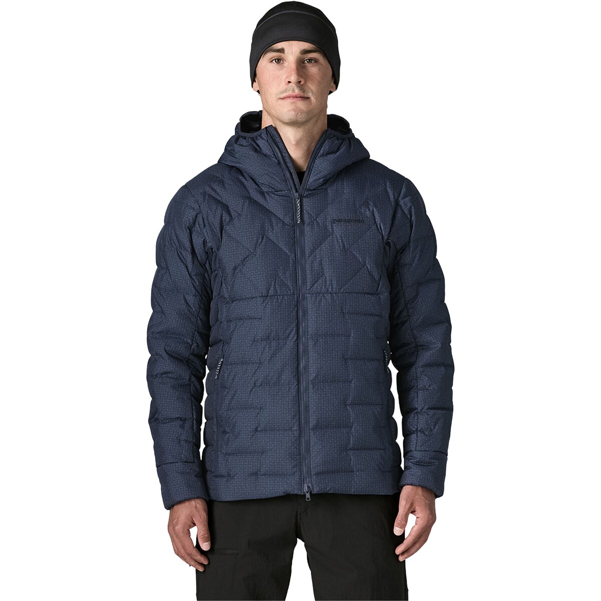 Image of Patagonia Durable Down Hooded Jacket - Men's New Navy, L