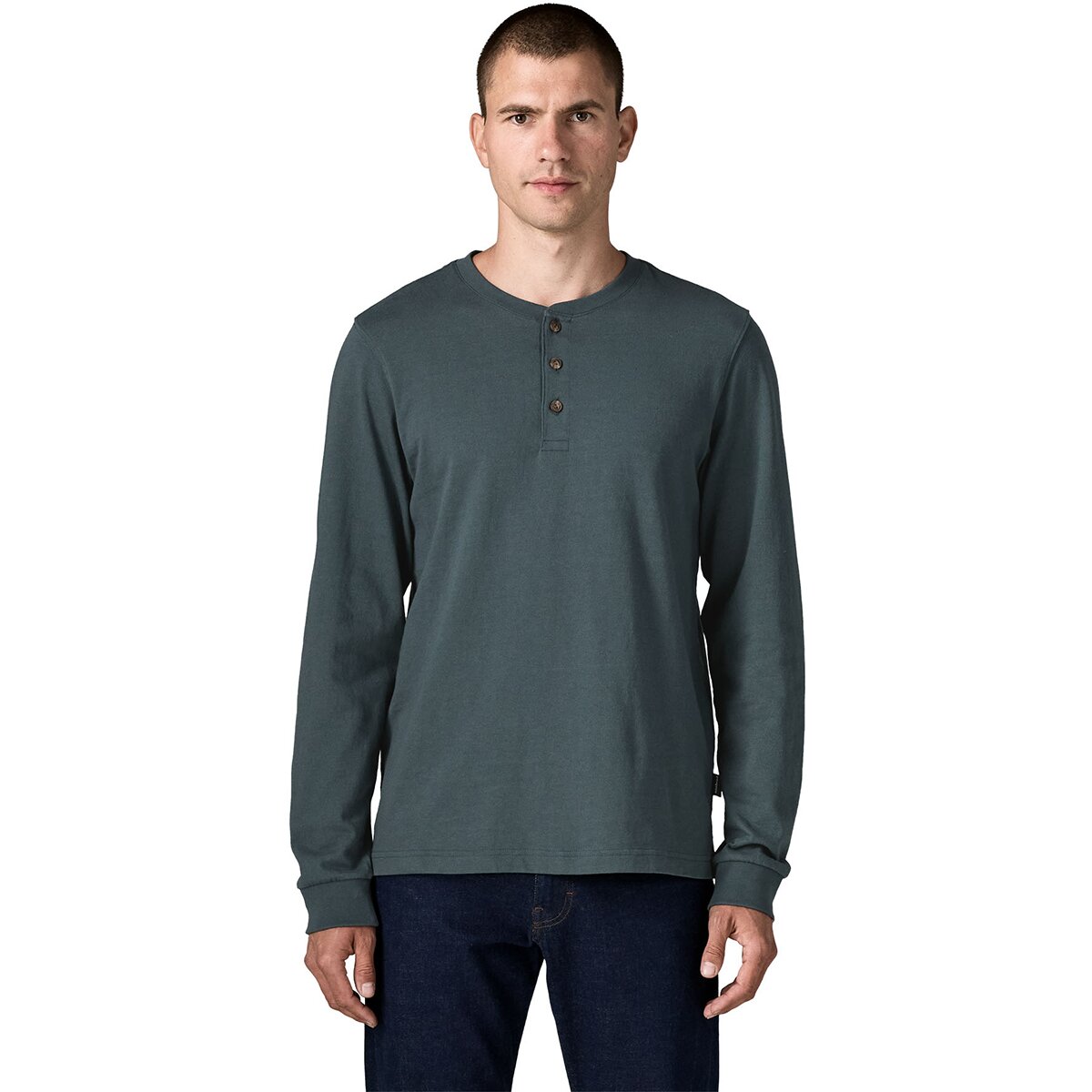 Image of Patagonia Long-Sleeve Henley Shirt - Men's Summit Blue, M