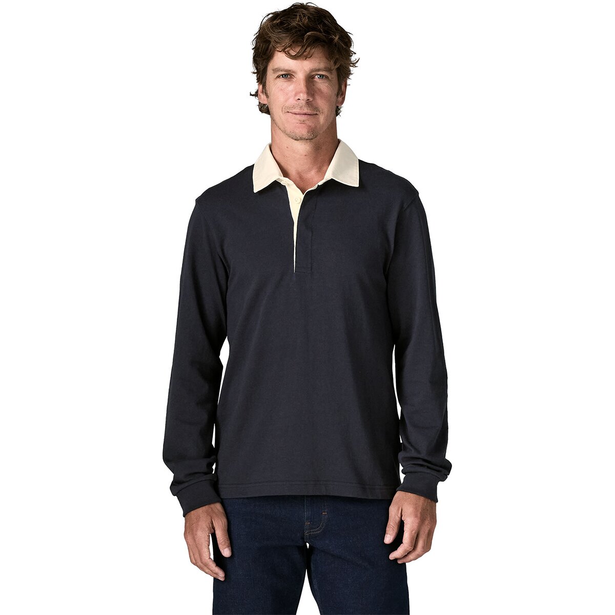 Image of Patagonia Long-Sleeve Rugby Shirt - Men's Sunken Blue, M
