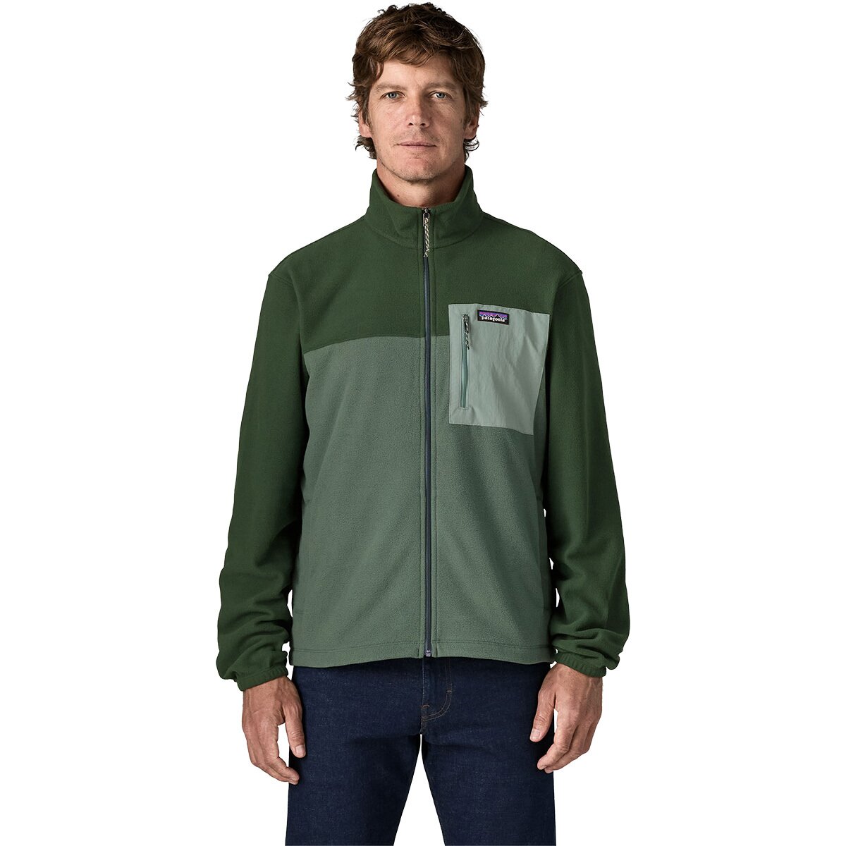 Image of Patagonia Micro D Patch Pocket Jacket - Men's Canopy Green, XXL