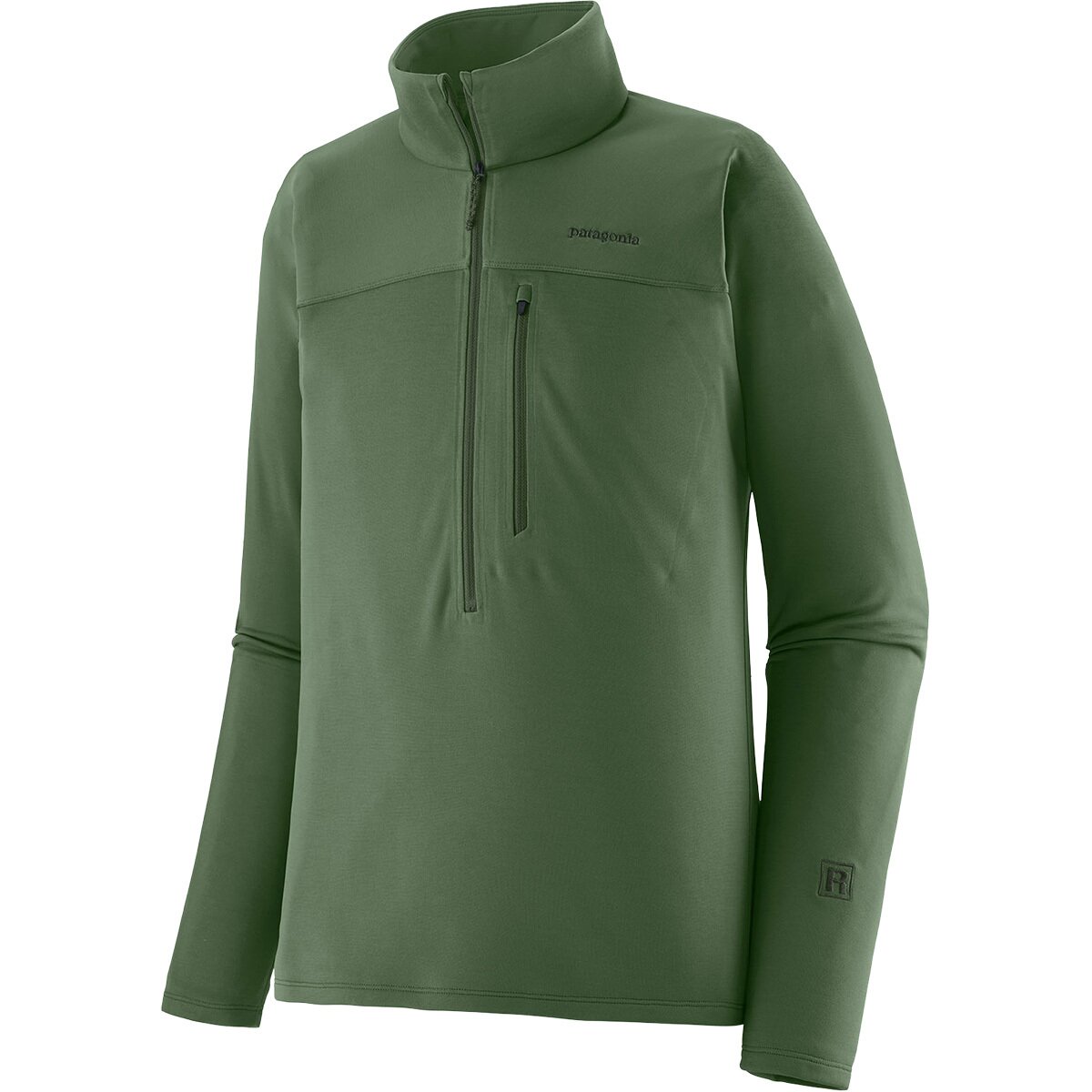 Image of Patagonia R1 Ultralight 1/2-Zip Jacket - Men's Canopy Green, XL