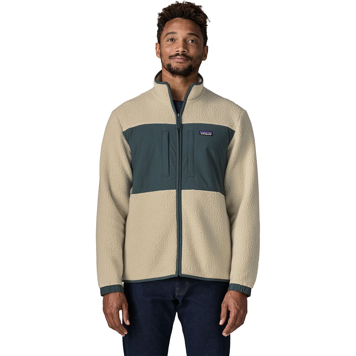 Image of Patagonia Retro Pile Patch Jacket - Men's Pelican, XL