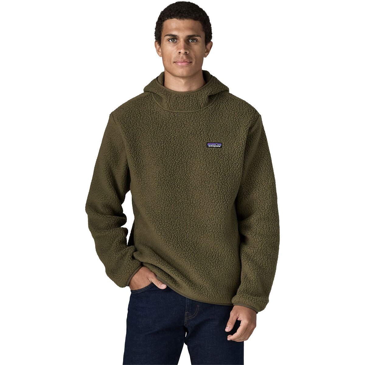 Image of Patagonia Retro Pile Pullover Hoodie - Men's Basin Green, XL