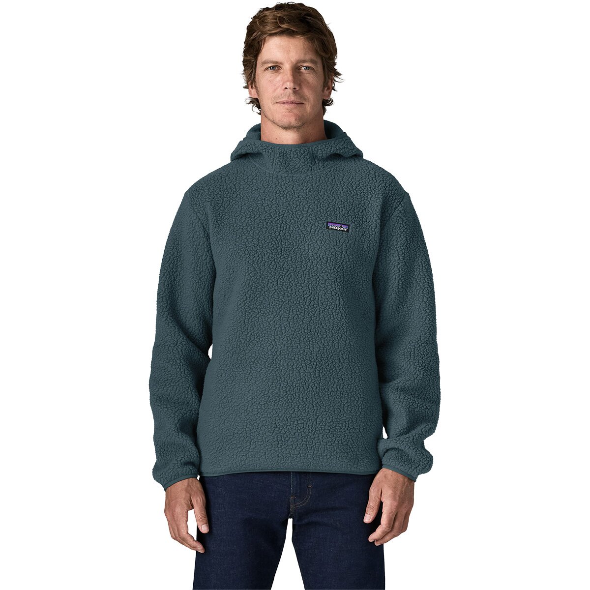 Image of Patagonia Retro Pile Pullover Hoodie - Men's Summit Blue, S