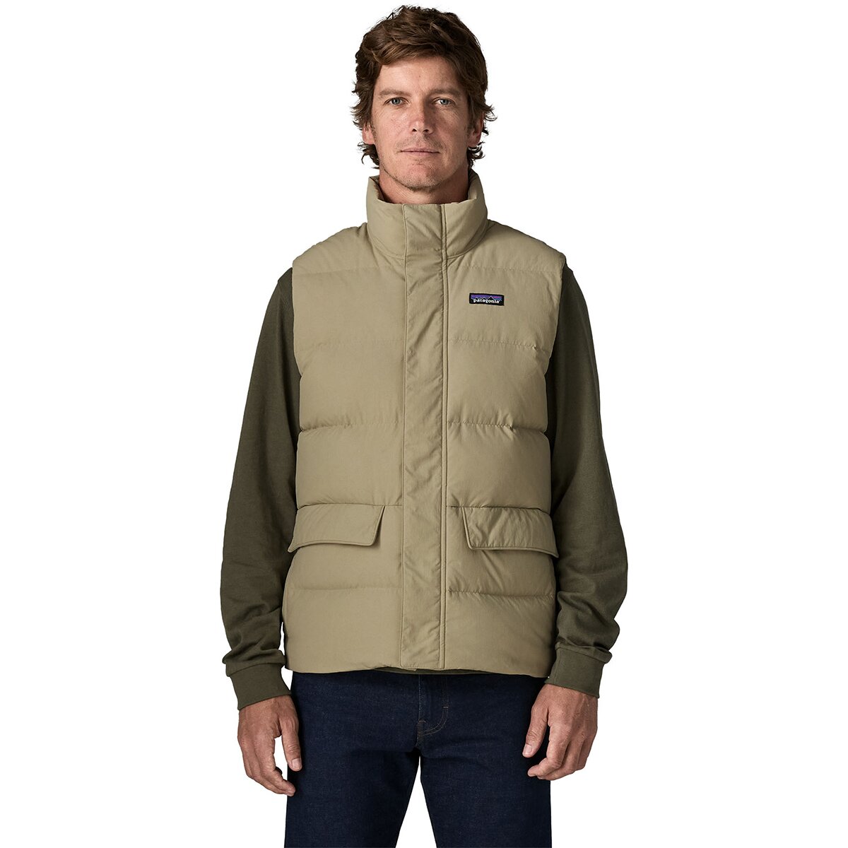 Image of Patagonia Sisar Down Vest - Men's Weathered Stone, M