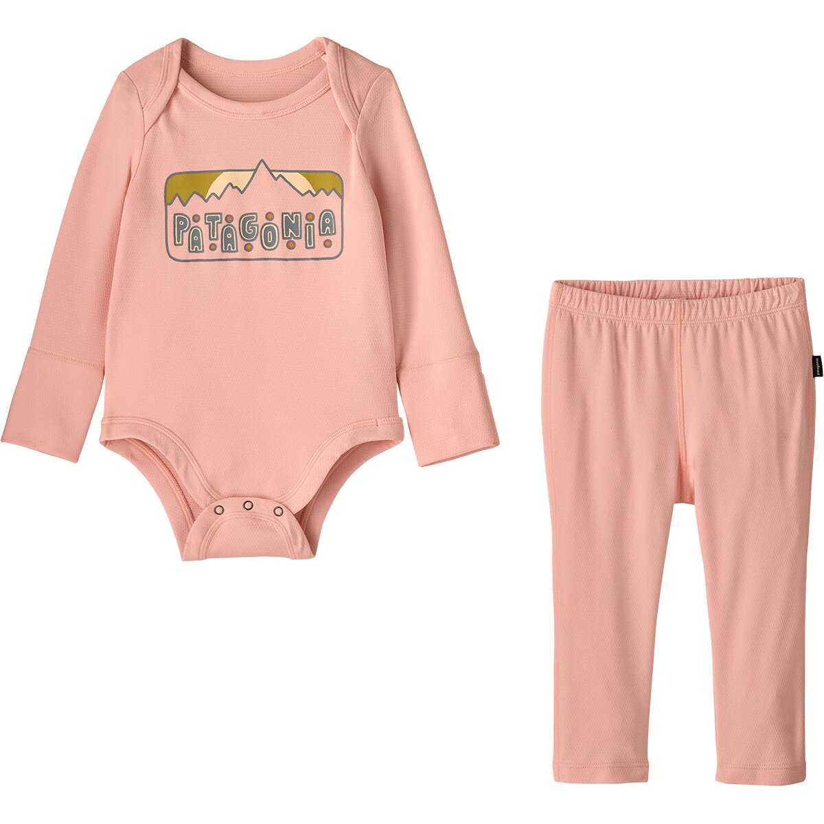 Image of Patagonia Capilene Midweight Baselayer Set - Infants' Dancing Dawn/Sunlit Pink, 18M