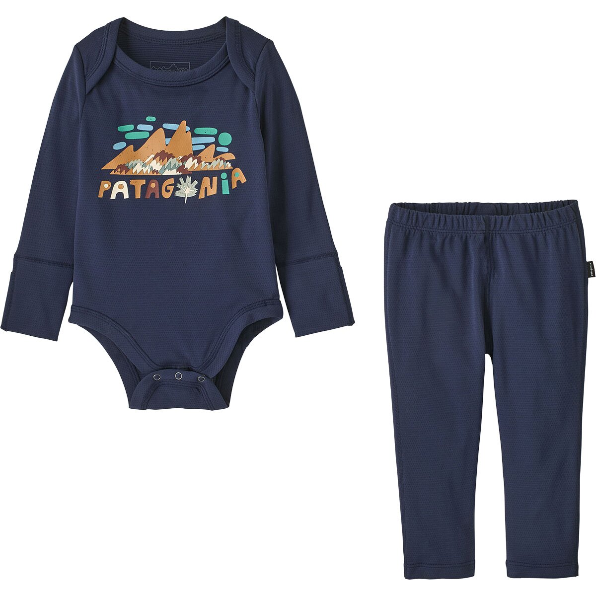 Patagonia Patagonia Capilene Midweight Baselayer Set - Infants' Fitz Roy Foliage/New Navy, 12M
