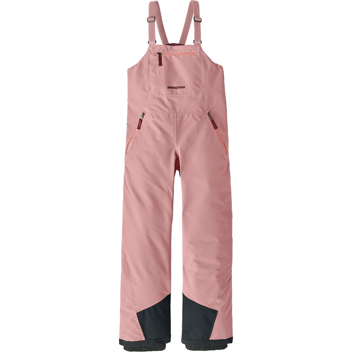 Image of Patagonia Powder Town Bib Pant - Kids' Fuzzy Mauve, S
