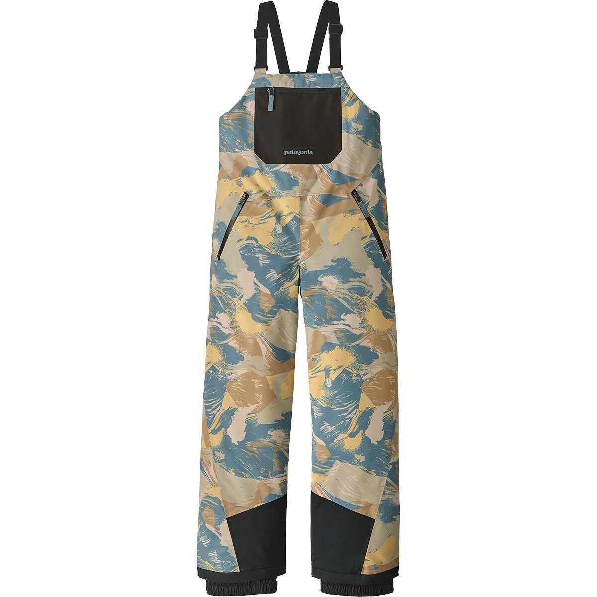 Image of Patagonia Powder Town Bib Pant - Kids' Polar Breeze Multi/Blue Sage, S
