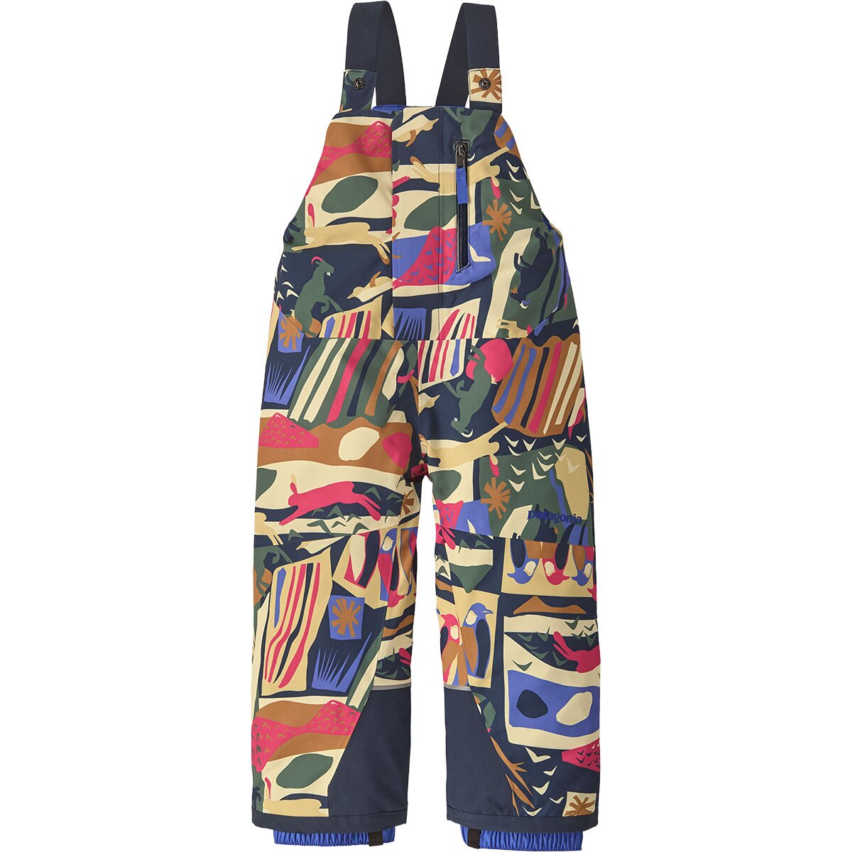 Image of Patagonia Snow Pile Bib Pant - Toddlers' Let's Chat/New Navy, 3T