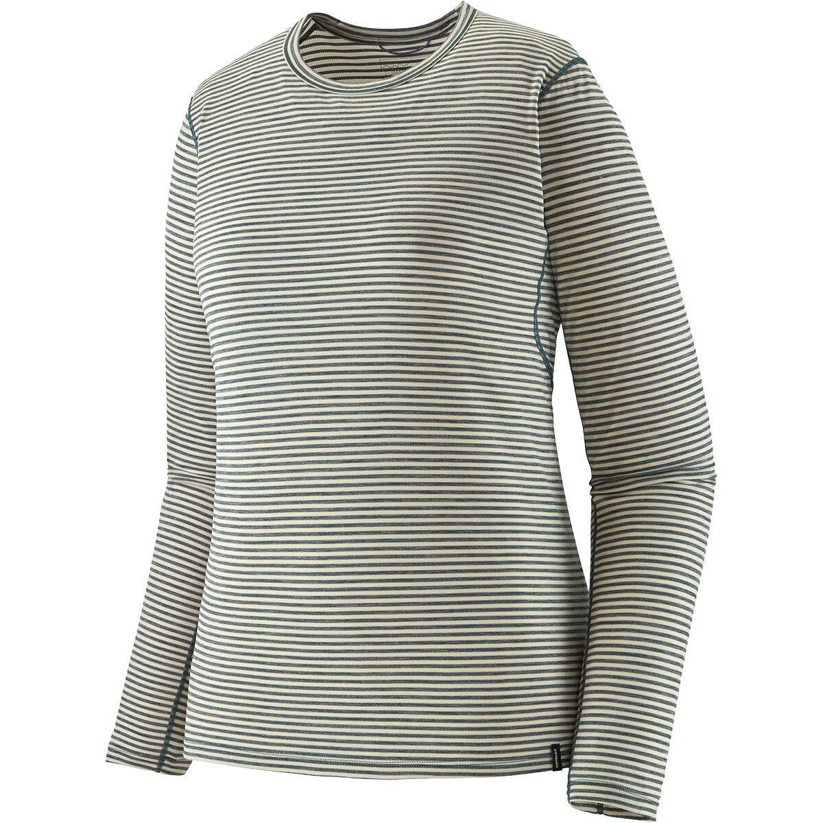 Image of Patagonia Capilene Lightweight Crew Top - Women's Polar Stripe/Summit Blue, M