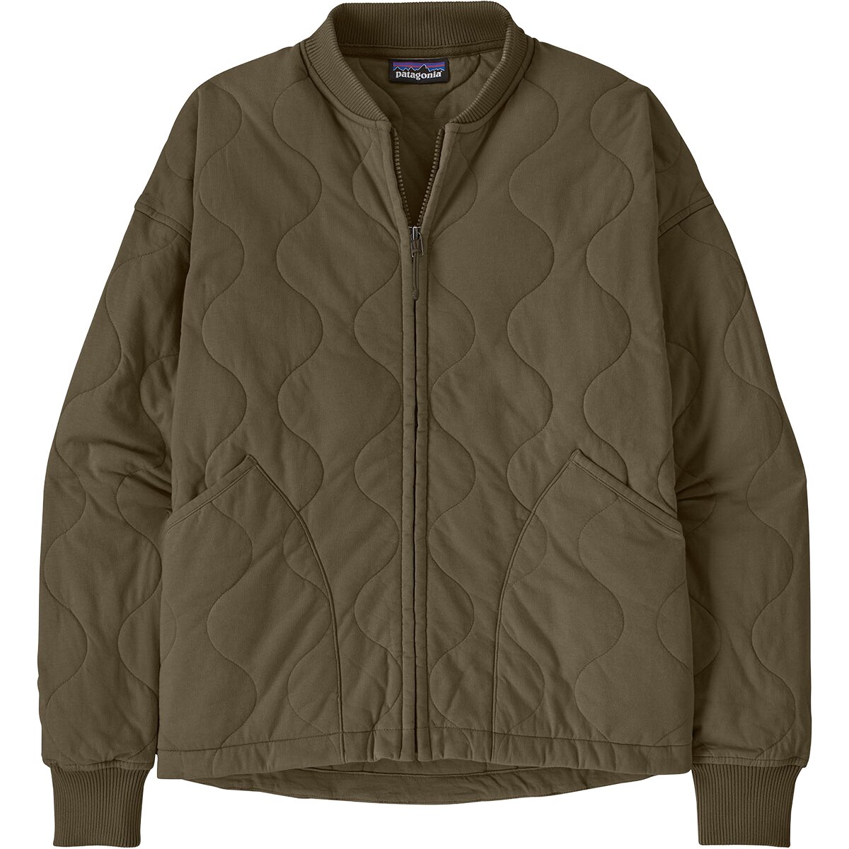 Image of Patagonia Daily Quilted Bomber Jacket - Women's Basin Green, S