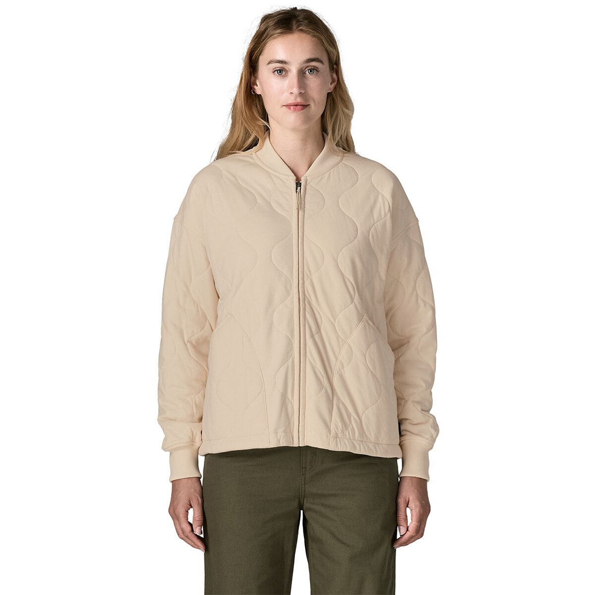 Image of Patagonia Daily Quilted Bomber Jacket - Women's Natural, S